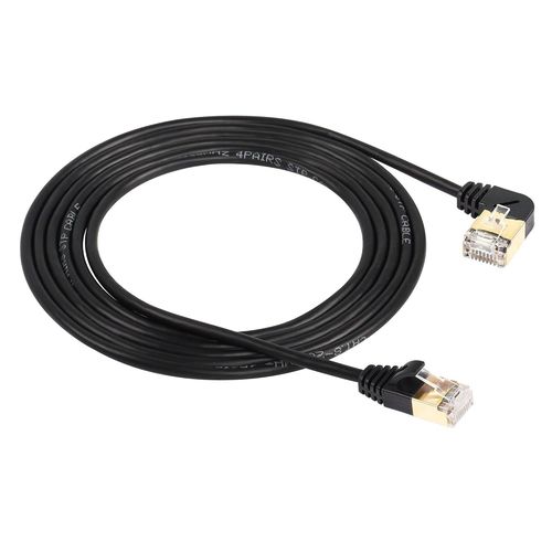 Cble Ethernet RJ45 Cat8, cble rseau haute vitesse Cat8, 40 Gbit/s 2000 MHz SFTP pour routeur, modem, serveur, etc. 2 m (droite)