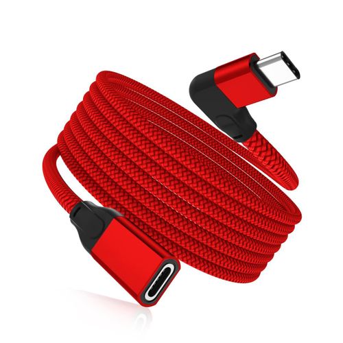 Cble Extension USB C 2M,Coud USB-C 3.1 Gen2 10Gbps Cordon Femelle  Mle 90 Degrs Type C,Rallonge Adaptateur Thunderbolt 3 pour Nintendo Switch,MacBook Pro,iPad Air Mac,Samsung Z Fold Flip 5