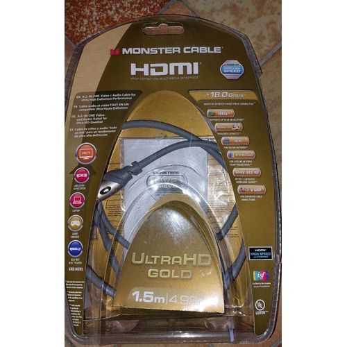 Cble hdmi 18 gbps, 4k, 1,5 mtres
