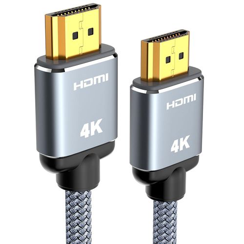 Cble HDMI 4K 1.8m Cble HDMI par Ethernet en Nylon Tress Supporte 3D/ Retour Audio - Cordon HDMI pour Lecteur Blu-Ray/ PS3/ PS4/ Netfix/Fire TV/Ecran