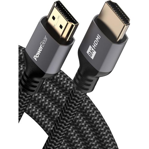 Cble HDMI 8K de 3 m | Cordon HDMI de jeu haute vitesse, 8K @ 60 Hz, 4K @ 120 Hz, 2K, 1080P, valu ARC et CL3 | Pour ordinateur portable, moniteur, PS5, PS4, Xbox One et plus encore