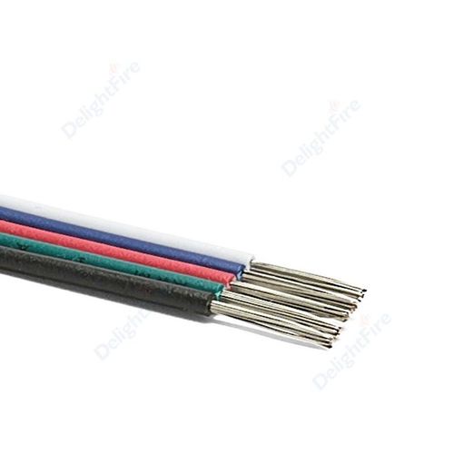 Cble Led lectrique Flexible,Fils lectriques,Rallonge Pour Ws2812b,Ws2813,5050,Bande Led Rgbw,2 Broches,3 Broches,4 Broches,5 Broches,18 Awg,20 Awg,22awg,10m - Type 5pin-22awg-3a
