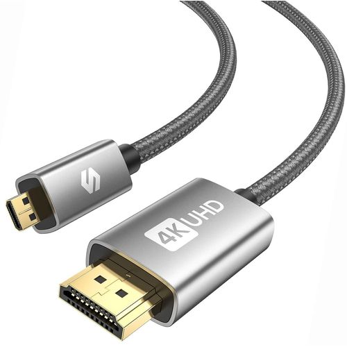 Cble Micro Hdmi Vers Hdmi 3M, 4K@60Hz, Supporte Ethernet, 3D, Hdr Et Arc, Compatible Avec Gopro Hero 9/8/7/6/5, Raspberry Pi 5/4, Sony Camera A6300 A6400[GOP6253482]