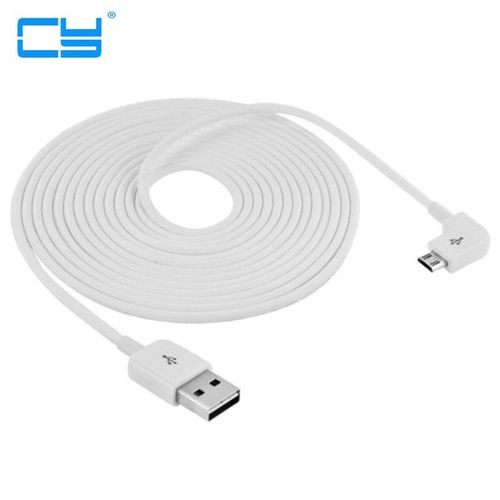 Cble micro USB court a 90 degrs 2A 90 Corner Charge rapide USB vers Microusb Angle Chargeur Synchronisation des donnes Cble de charge rapide 100 cm, 2 m - Noir