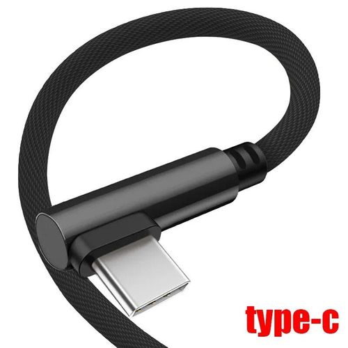 Cble micro USB de type C  charge rapide,coud rsistant  90 degrs,5A,chargeur de donnes,pour tlphone portable,en nylon - Type 2m #A