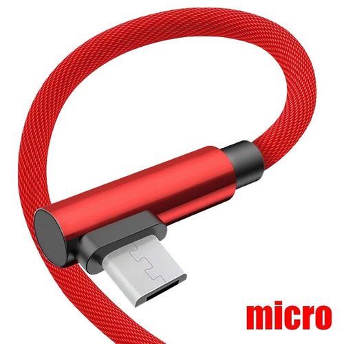 Cble micro USB de type C  charge rapide,coud rsistant  90 degrs,5A,chargeur de donnes,pour tlphone portable,en nylon - Type 2m #C