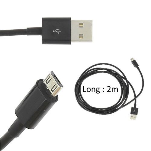 Cble Micro USB Noir 2M Pour YEZZ Andy AZ4.5 - Andy A6M