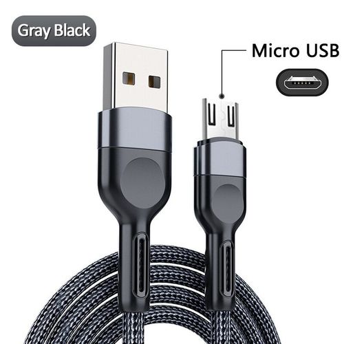Cble Micro USB type c USB C pour recharge rapide et transfert de donnes, cordon de chargeur USB C pour tlphone Samsung Xiaomi Mi 5A, 2m