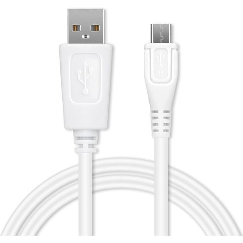 Cble Micro USB vers USB A 2.0 pour Tablette Samsung Galaxy Tab 3 8.0/3 10/4 7/4 8/4 10 / A 7 / A 10 / E 9.6 / Galaxy Note 8.0 Charge et Transfert donnes Data 1A PVC Blanc