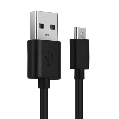 Cble Micro USB vers USB A 2.0 transfert de donnes 2A et charge - 1m noir PVC data communication