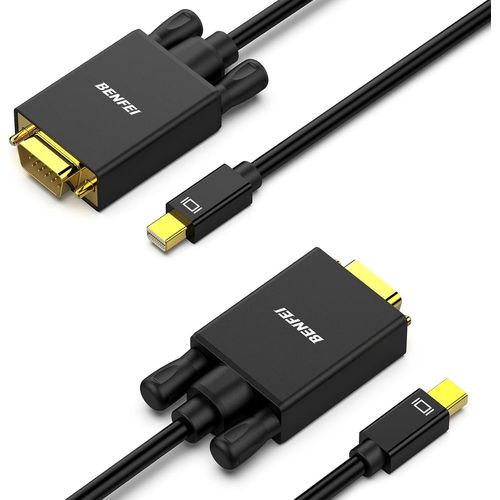 Cble Mini Displayport Vers Vga, 2 Paquet Cble Mini Displayport Vers Vga 1,8 M (Compatible Thunderbolt 2) Avec Macbook Air/Pro, Surface Pro/Dock, Moniteur, Projecteur[CAB4192774]