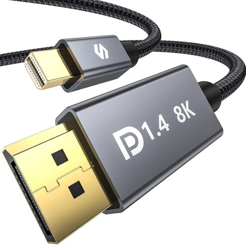 Cble Mini Dp Vers Dp 1.4 8K60Hz 4K144Hz, Cble Thunderbolt 2 Avec Hdr Hbr3 G-Sync Freesync Hdcp2.2, Mini Displayport Vers Displayport Pour Laptop Macbook Imac Moniteur Carte Graph[GBP6275679]