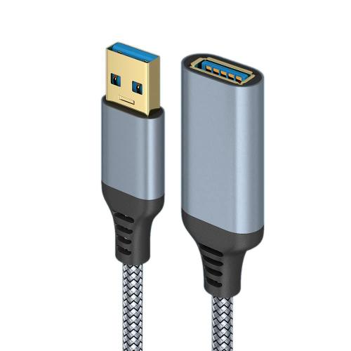 Cble Rallonge USB 3.0, 1m Cble Extension USB 3.0 Mle A vers Femelle A 5Gbps Nylon Tress Compatible avec Cl USB, Hub USB, Disque Dur Externe, Webcam, Imprimante, Gris