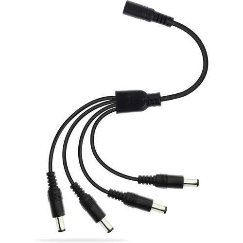 Cble rpartiteur CC 1 Femelle  4 mles 5,5 mm x 2,1 mm, Adaptateur rpartiteur de cble d'extension d'alimentation CC 12 V pour camra de scurit CCTV,etc.0,7m (1  4 Voies)