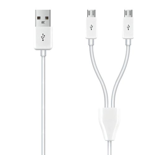 Cble rpartiteur USB vers micro USB,cble micro USB 2 en 1,USB 2.0 A mle vers 2 micro USB mles 1 vers 2,cble adaptateur de synchronisation de 20 cm