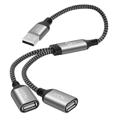 Cble rpartiteur USB Y 0,5 m,1  2 rpartiteurs,Double Port USB 2.0,Type A Mle vers 2 Femelle Extension cble de Charge/donnes,pour Ordinateur Portable,Mac,PS5, PS4,Xbox One X/S