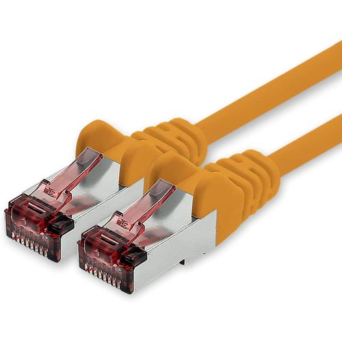 Cble rseau Cat.6 10m orange - 1 x Cble Ethernet Cble rseau Lankabel Cat6 Lan Sftp Pimf Patchcord 1000 Mbit s compatible avec Cat5 Cat5e Cat6a Cat7 Cat8