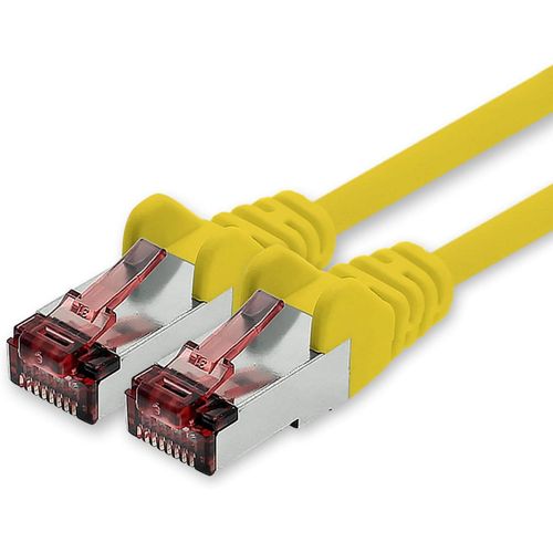 Cble rseau Cat.6 2m jaune - 1 x Cble Ethernet Cble rseau Lankabel Cat6 Lan Sftp Pimf Patchcord 1000 Mbit s compatible avec Cat5 Cat5e Cat6a Cat7 Cat8