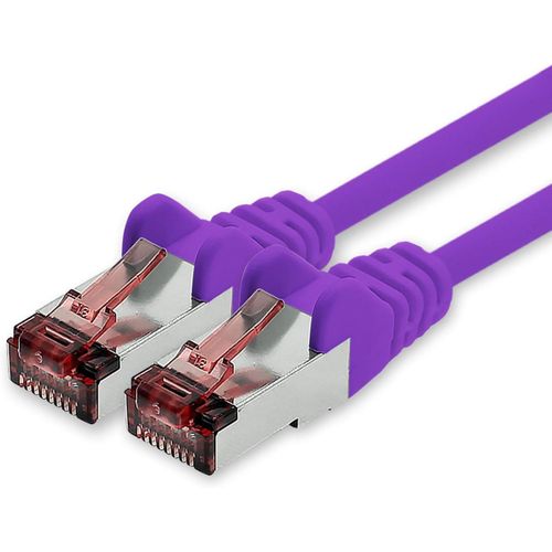 Cble rseau Cat.6 2m violet - 1 x Cble Ethernet Cble rseau Lankabel Cat6 Lan Sftp Pimf Patchcord 1000 Mbit s compatible avec Cat5 Cat5e Cat6a Cat7 Cat8
