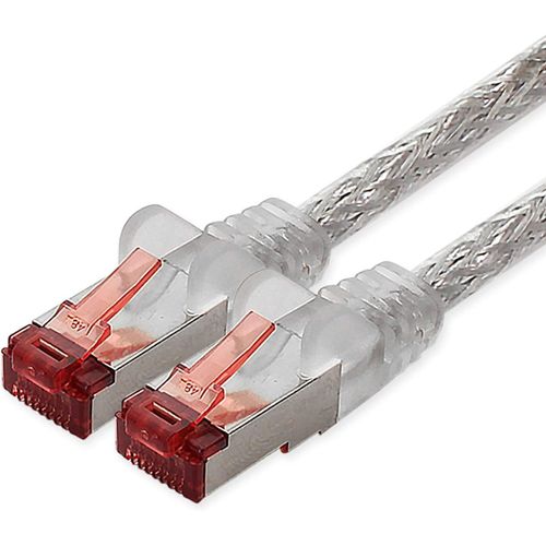 Cble rseau Cat.6 5m transparent - 1 x Cble Ethernet Cble rseau Lankabel Cat6 Lan Sftp Pimf Patchcord 1000 Mbit s compatible avec Cat5 Cat5e Cat6a Cat7 Cat8