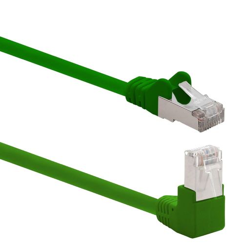 Cble rseau Cat.6 angle 90 degrs 10m - vert