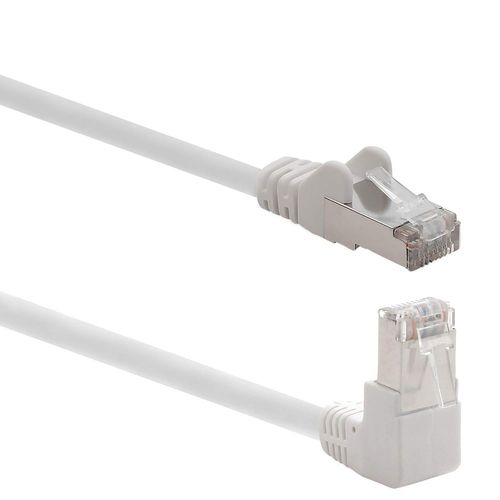 Cble rseau Cat.6 coud  90 Cat6 (SFTP PIMF) 1000 Mbit/s RJ45 compatible avec Cat5, Cat5e, Cat6, Cat6a, Cat7, Cat7a, Cat8 2 m 1 pice blanc