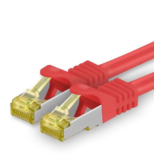 Cble rseau Cat.7 1 m rouge 1 pice cble Ethernet Cat7 cble rseau LAN cble brut 10 Gb s SFTP PIMF LSZH set cble patch avec prise Rj 45 Cat.6a