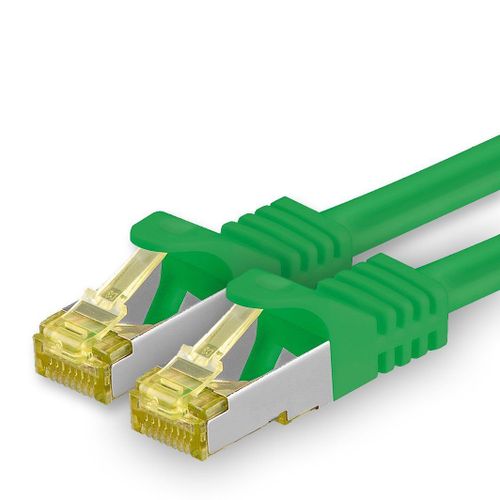 Cble rseau Cat.7 2 m vert 1 pice cble Ethernet Cat7 cble rseau LAN cble brut 10 Gb s SFTP PIMF LSZH set cble patch avec prise Rj 45 Cat.6a