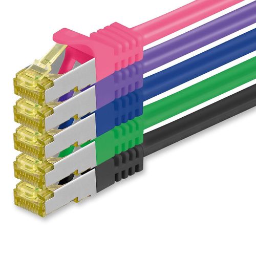 Cble Rseau Cat7 Cat 7 10 Gb/S Sftp - 5X 5M