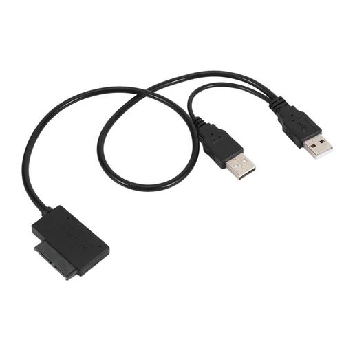 Cble SATA Slim USB 2.0  7 + 6, alimentation externe pour ordinateur portable, adaptateur, convertisseur, compatible windows Xp/7/8/10, Mac OS EM88