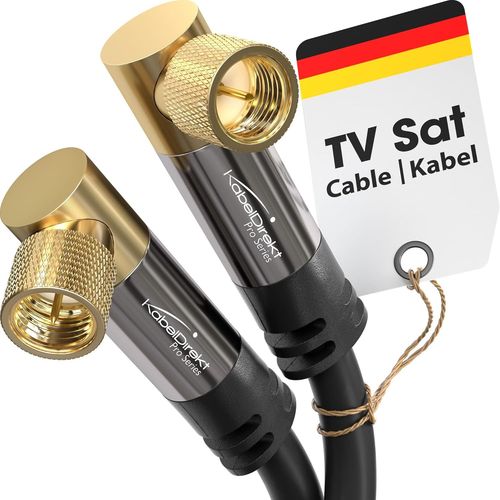 Cble Satellite & Antenne TV, Coaxial  angle 90  1m  Cble Sat 4K, connecteurs F  Disponible en 0,5-30m (radio/TV, DVB-T, DVB-C, DVB-S/DVB-S2, internet, noir)