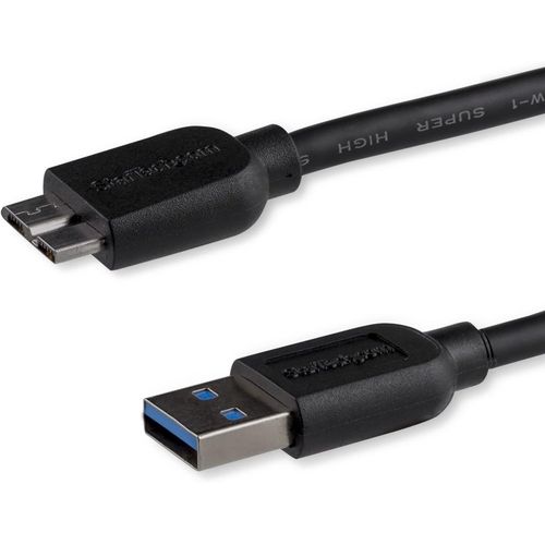 Cble SuperSpeed USB 3.0 slim A vers Micro B de 0,5 m - Cordon USB A vers Micro B