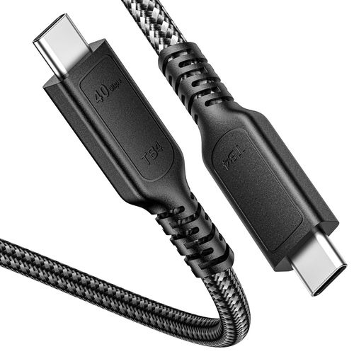 Cble Thunderbolt 4 1m, 240W Charging 40Gbps High Speed USB C Cable Supporte 8K@60Hz Display pour Thunderbolt 3/USB4, iPhone 15 Pro, Macbook, iPad Pro.[F440]