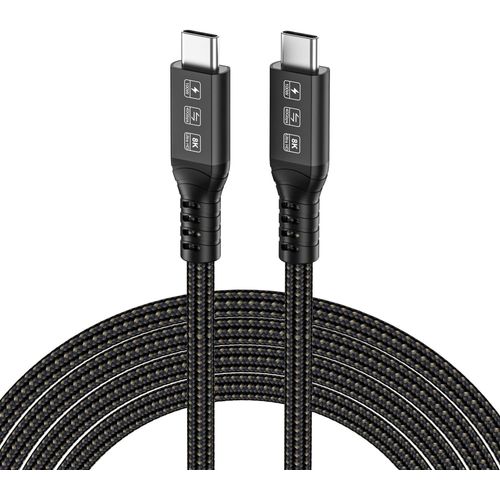 Cable Thunderbolt 4 1m de 40Gbps, Cable UsB c Supporte Les Vidos 8K@60Hz/4K@120Hz Compatible Avec Thunderbolt 3/USB4 Pour Laptop, MacBook, Mac Studio Display, Switch, Appareils Port USB4