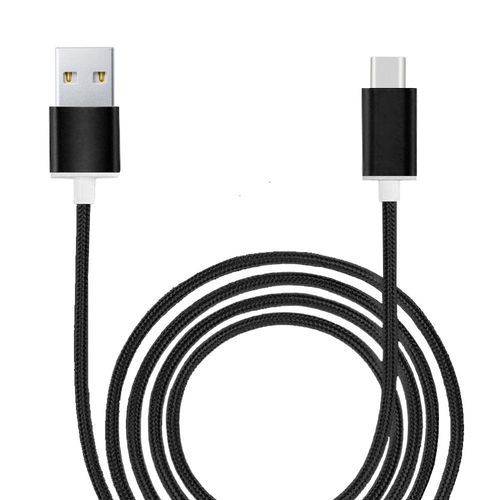 Cble Type C Pour Realme Q3 Pro 5g Cble Usb Tress Nylon 1,3 Mtre Cble Charge/Synchro Rapide-Transfert De Donnes Type C - Noir