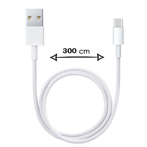 Cble Type C Pour Wileyfox Swift 2x 3 Mtres Charge Rapide - Cble De Recharge/Synchronisation Rapide Transfert De Donnes