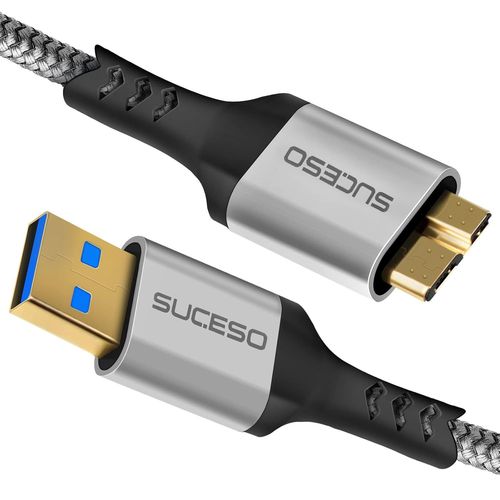 Cble USB 3.0 Mle A vers Micro B 3.0 Cble Disque Dur Compatible avec Externe Western Digital Toshiba Canvio My Passport Elements Seagate Maxtor Samsung Galaxy S5/M3/Note 3-1M