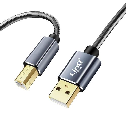 Cble USB-A 2.0 vers USB B 2.0 Connexion stable de transfert rapide 1.5m LinQ