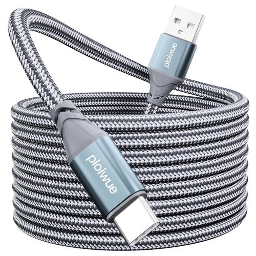 Cble Usb C, 2 M, Type A Vers C, Charge Rapide, En Nylon Tress, Pour Samsung Galaxy S20, S10, S9 Plus, Note 10, 9, 8, Huawei P30, P20, Mate 20, P10, P9, Google Pixel, Sony Xperia Xz, Lg G6, Gris