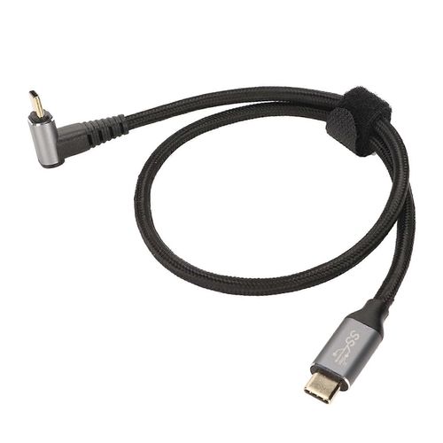 Cble USB C  90 degrs 4K 60Hz Prend en charge PD100W Type C 3.1 Gen2 Cordon de charge rapide USB C  fonction complte pour Steam Deck 50cm / 19.7in