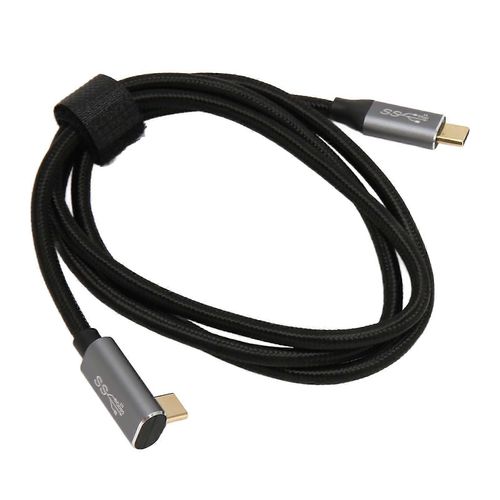 Cble USB C  90 degrs USB C 100W USB3.1 Gen2 10Gbps 4K 60Hz Angle droit Type C vers Type C Cble de donnes pour Steam Deck 50cm / 19.7in