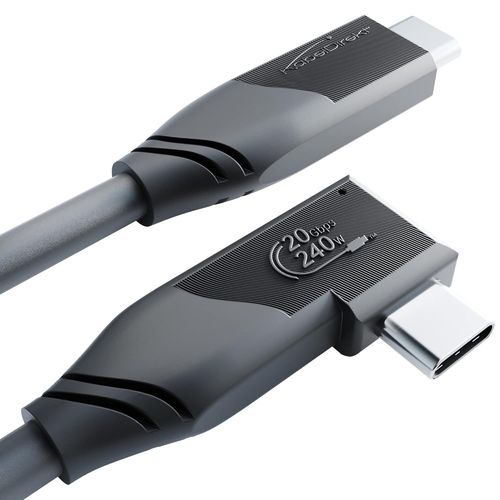 Cble USB-C All-in-One coud,USB 3.2 Gen 2x2 - 0,5 m (transfert de donnes 20 Gbit/s,charge  240 W grce au PD3.1,fonctionne en tant que cble de donnes/cble de moniteur,noir)
