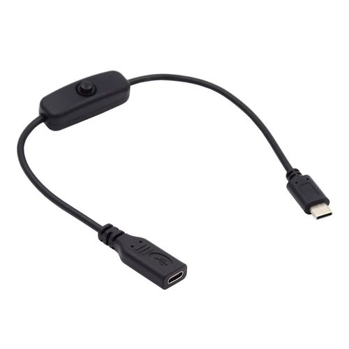 Cble USB-C avec interrupteur marche/arrt USB type C mle vers femelle pour clavier d'ordinateur portable Raspberry Pi 4B