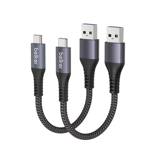 Cble USB C Court 15cm/0.15M 2Pack 10Gbps Cble de donnes USB3.2 Gen2 Type C Android Auto QC3.0 Chargeur Rapide USB A  C 3.1A pour Samsung Note20 Galaxy S23/S22/S21 Z Flip 5 Pixel 8 Pro