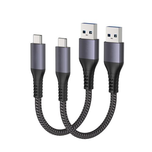 Cble Usb C Court 15cm/0.15m 2pack 10gbps Cble De Donnes Usb3.2 Gen2 Type C Android Auto Qc3.0 Chargeur Rapide Usb A  C 3.1a Pour Samsung Note20 Galaxy S23/S22/S21 Z Flip 5 Pixel 8 Pro