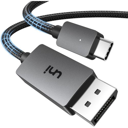 Cble USB C vers DisplayPort [8K@60Hz,2K@240Hz] Cble Thunderbolt 4 3 vers Display Port Bande Passante 32,4Gbps HDR VRR DP 1.4 pour MacBook Pro/Air Mac Mini iPad Pro iMac S23 xPS15 (1,8m).[W930]