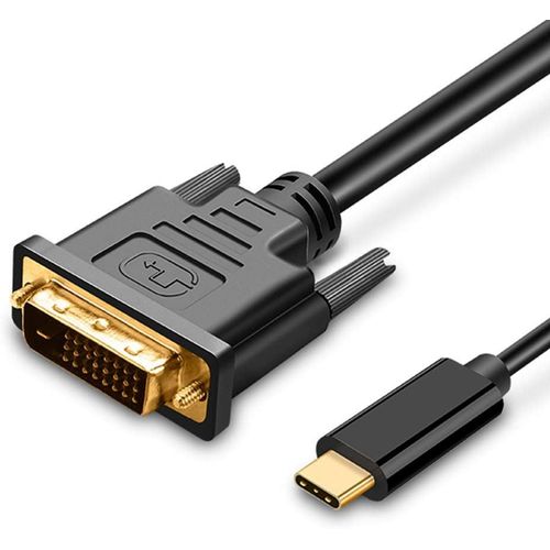 Cble USB-C vers DVI - Cble Thunderbolt vers DVI 4K  30 Hz, USB Type C vers DVI femelle, compatible MacBook Pro 2017-2020, Surface Book 2, Dell XPS 13, Galaxy S10 (1,8 m).[F871]