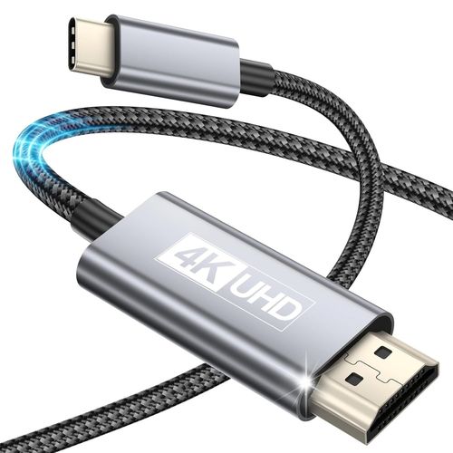 Cble Usb C Vers Hdmi, Type C Vers Hdmi Cble Ultra Haut Dbit 4K Uhd (Compatible Thunderbolt 4/3) Compatible Avec Macbook Pro/Air, I-Pad Pro, Galaxy S23/S22/S21, Note 20, Surface [GBP6275110]