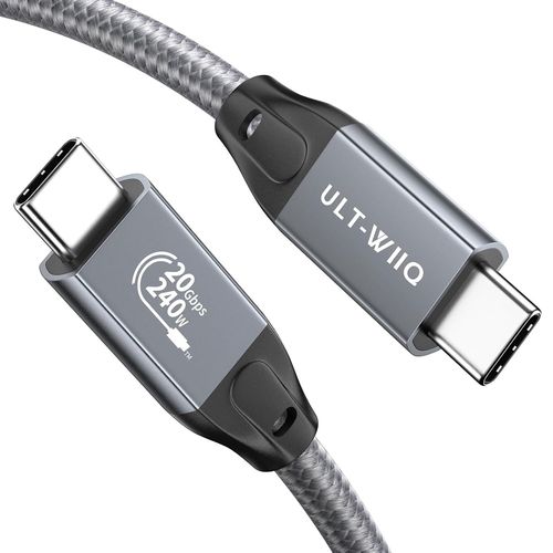 Cble Usb C Vers Usb C 0.5 M, Usb C 3.2 Gen2X2, Alimentation 100 W Et Transfert De Donnes 20 Gbit/S, Cordon Vido 4K @ 60 Hz Avec E-Marker Pour Thunderbolt 3/4, Imac, Samsung S20[GBP6275282]