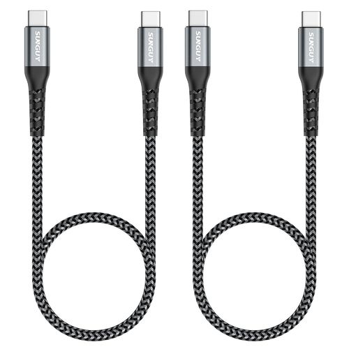Cble USB C vers USB C,2 x 0,5 m PD 60 W de type C vers type C,Cble de charge rapide pour iPhone 15 Pro Max Plus,iPad Pro 2020,MacBook Pro 2020,iPad Air 4,Samsung S20 S10,Xiaomi,Huawei